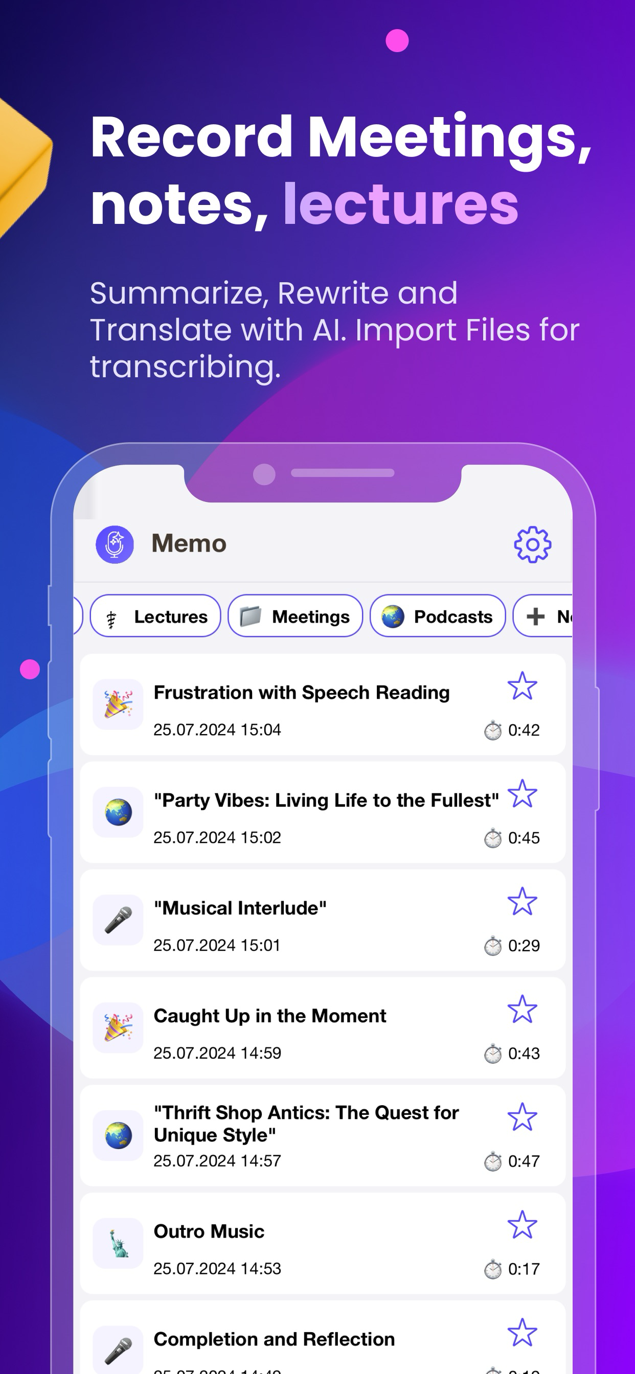 Memo - AI Note Taker